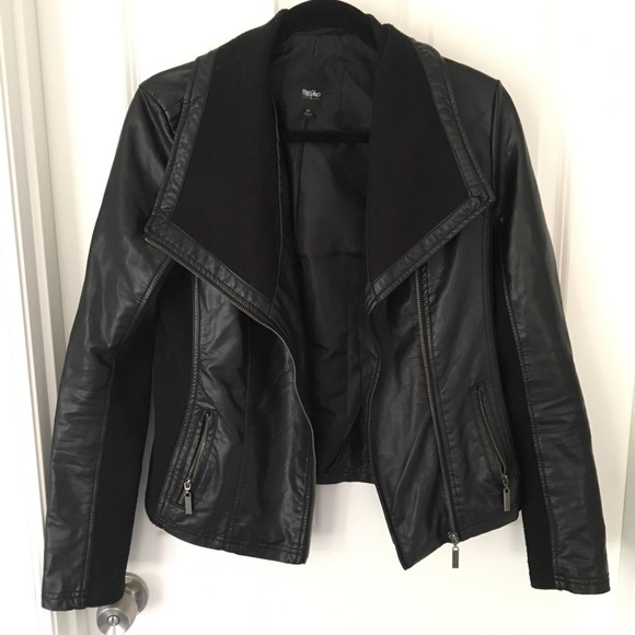 mossimo black leather jacket
